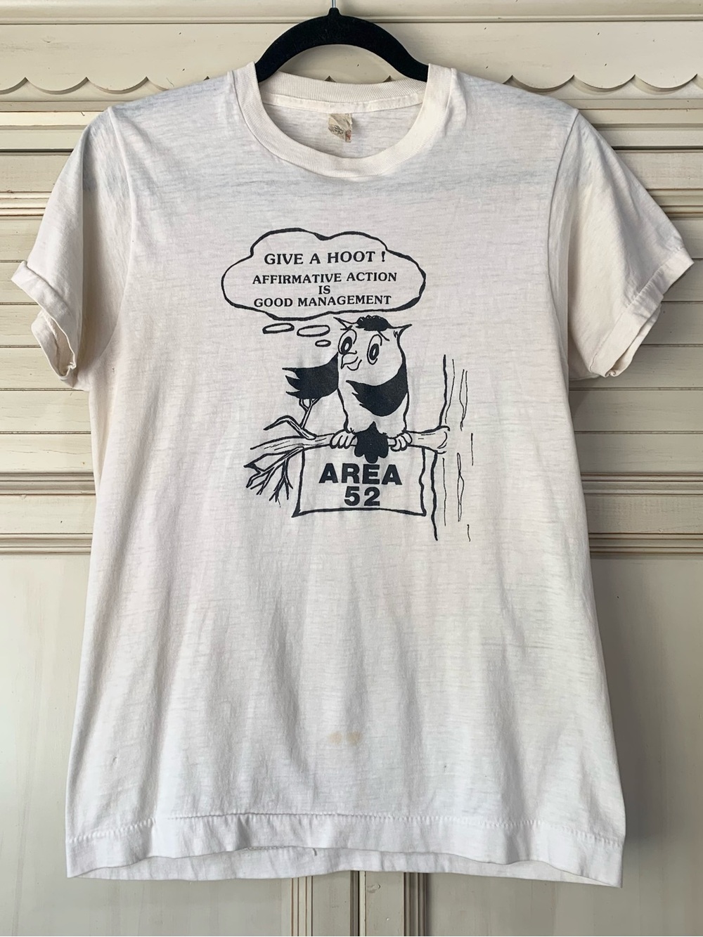 Vintage Screen Stars Single Stitch Tshirt Woodsy Owl Give A Hoot Tee Size Medium